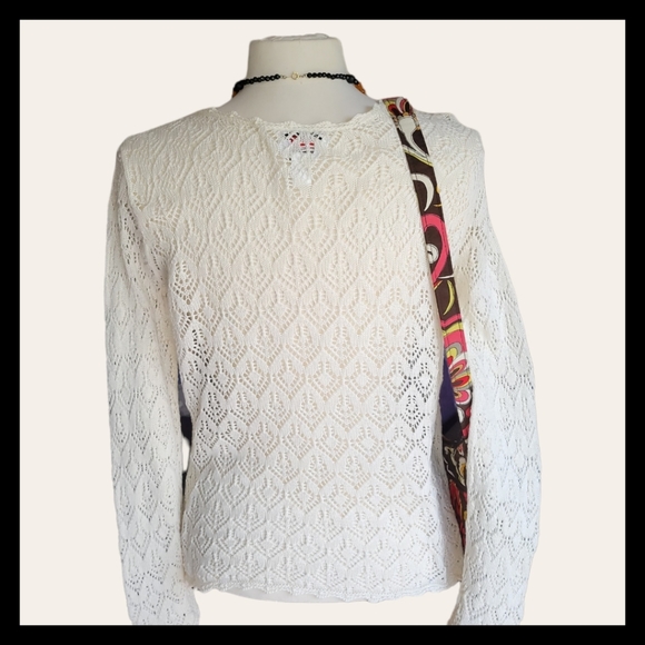 Talbots Petite VNeck 100% Mercerized All Season Cotton Sweater L Free Gi… - Picture 9 of 10